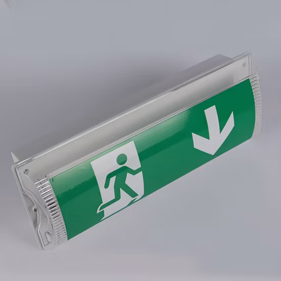 Lampada per segnaletica di uscita di emergenza illuminata verde da parete IP20 da 3 W